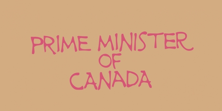 Prime Minister Of Canada font preview
