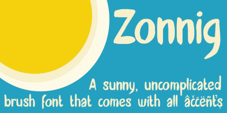 Zonnig font preview