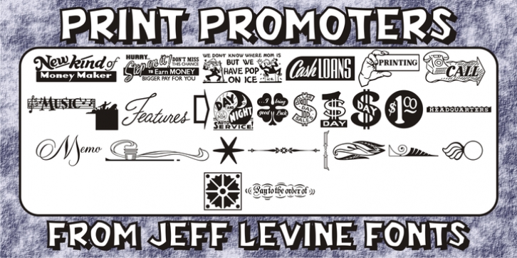Print Promoters JNL font preview