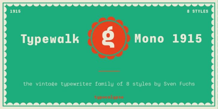 Typewalk Mono 1915 font preview