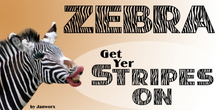 JWX Zebra font preview