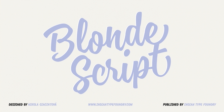 Blonde Script font preview