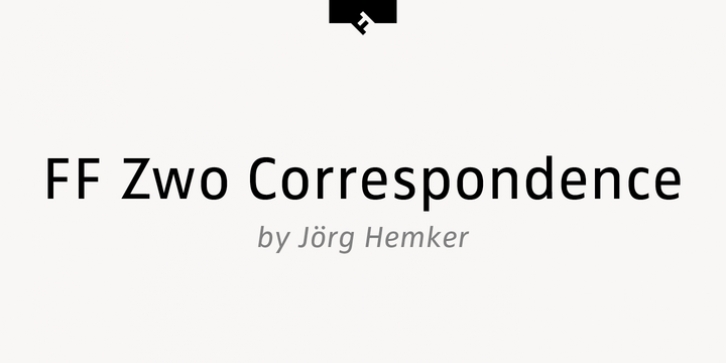 FF Zwo Correspondence font preview