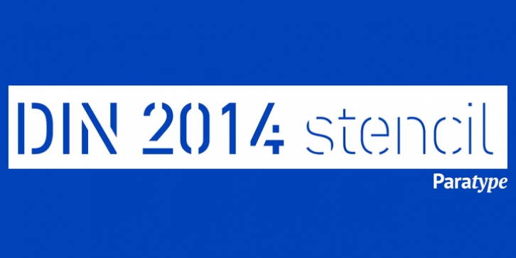 DIN 2014 Stencil font preview