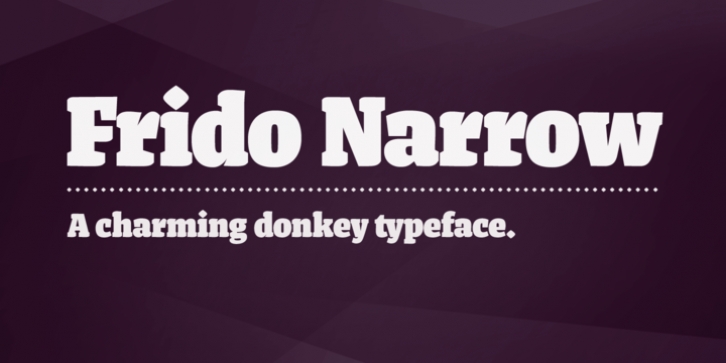 Frido Narrow font preview