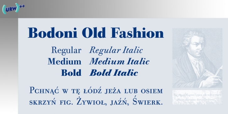 URW Bodoni Old Fashion font preview