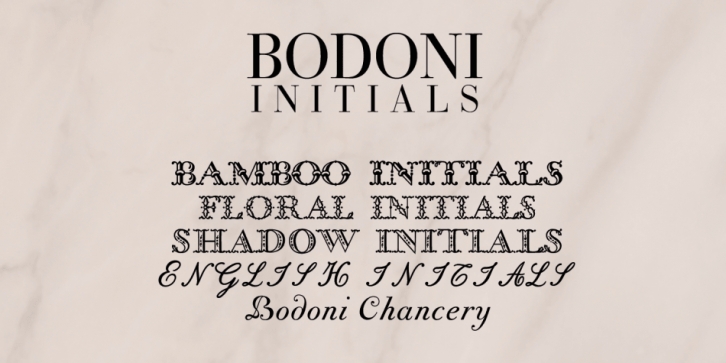 Bodoni Classic Initials font preview