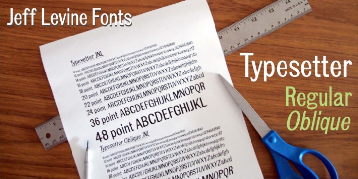 Typesetter JNL font preview