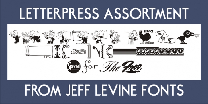 Letterpress Assortment JNL font preview
