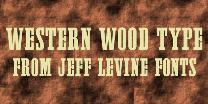 Western Wood Type JNL font preview