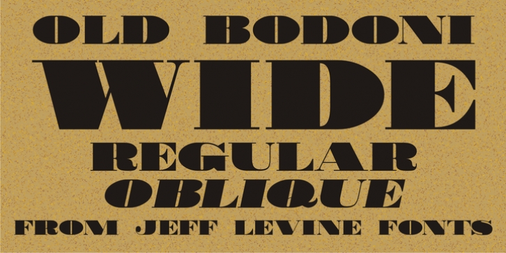 Old Bodoni Wide JNL font preview