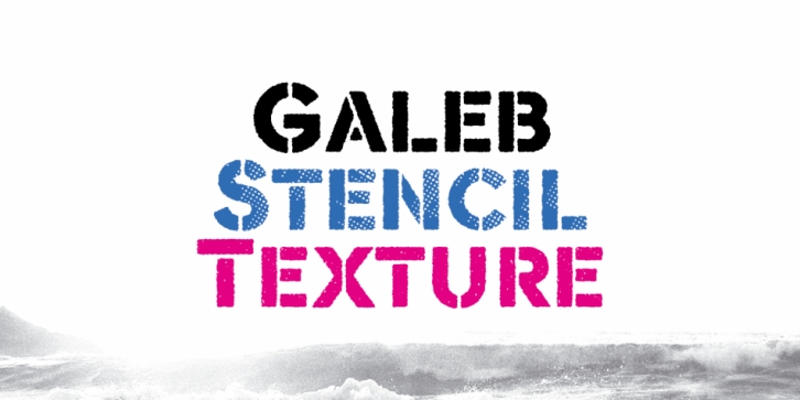 Galeb Stencil Texture font preview