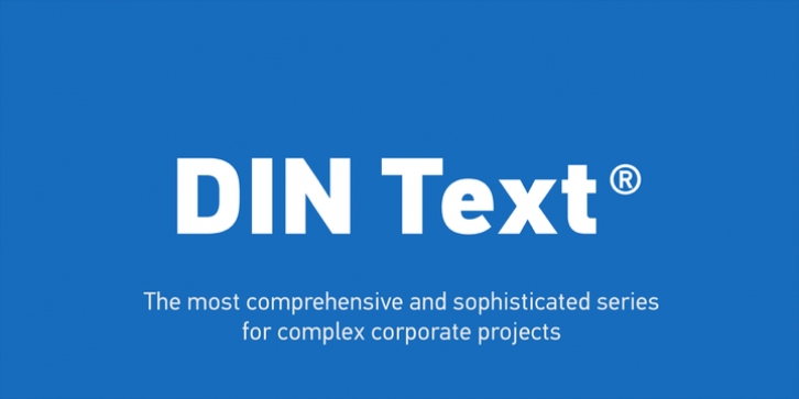PF DIN Text font preview