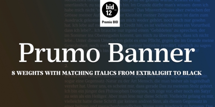 Prumo Banner font preview
