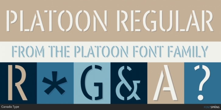 Platoon font preview