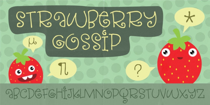 Strawberry Gossip font preview