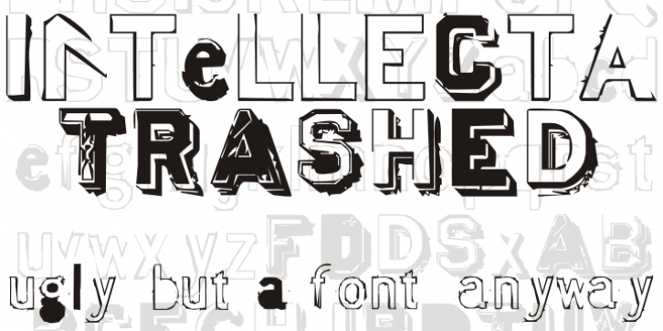 Intellecta Trashed font preview