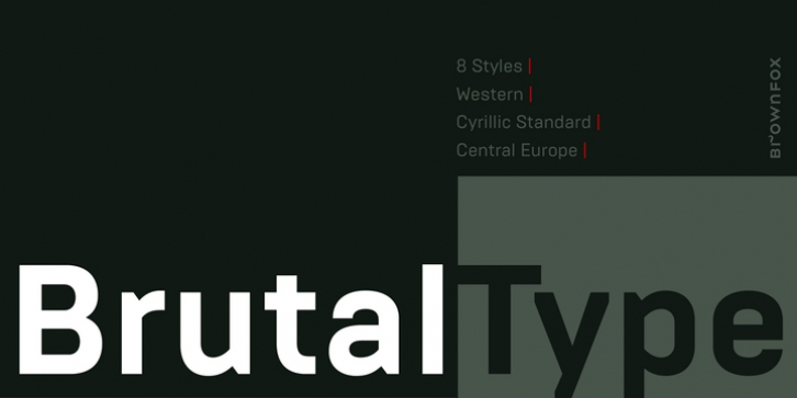 Brutal Type font preview