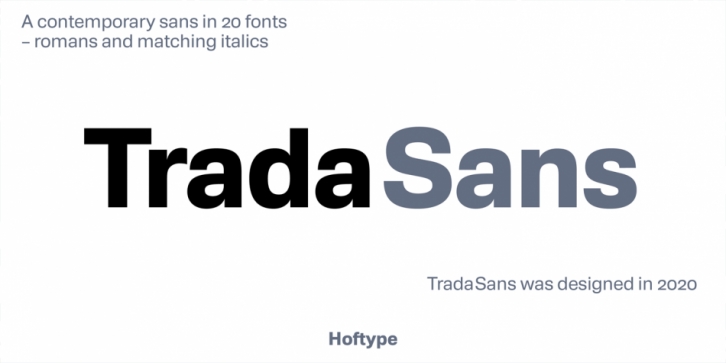 Trada Sans font preview