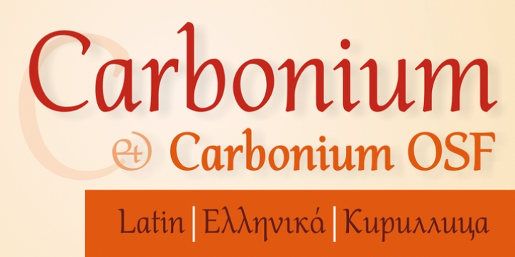 Carbonium font preview