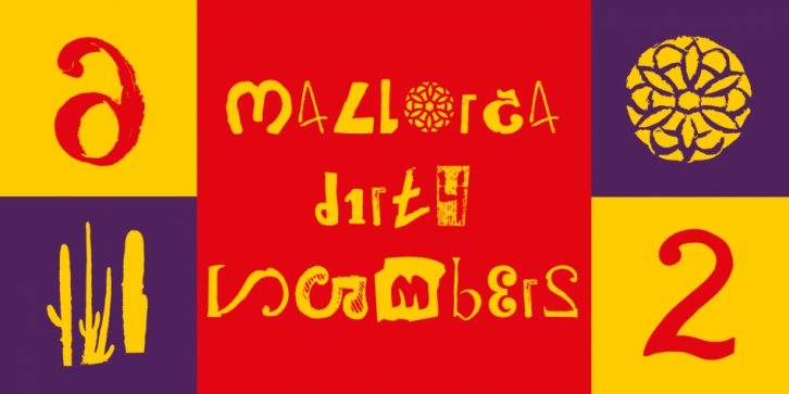 Mallorca Dirty Numbers font preview