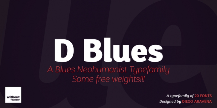 D Blues font preview