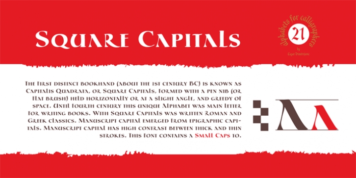 Cal Square Capitals font preview