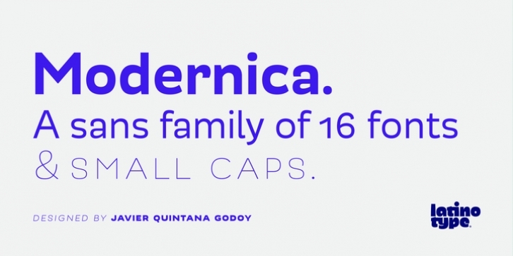 Modernica font preview
