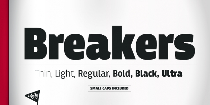 Breakers font preview