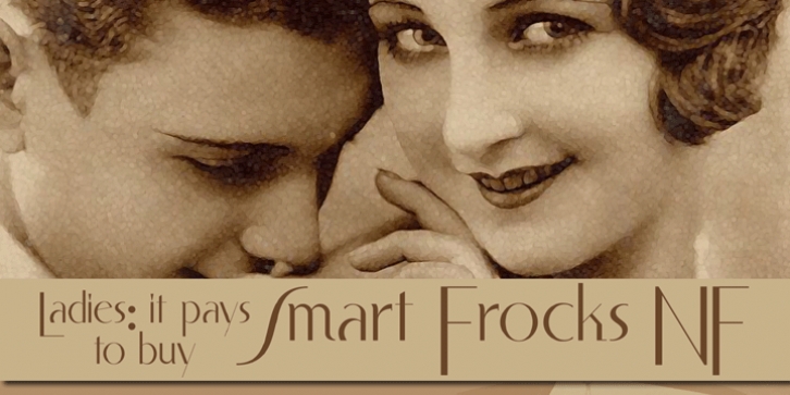 Smart Frocks NF font preview