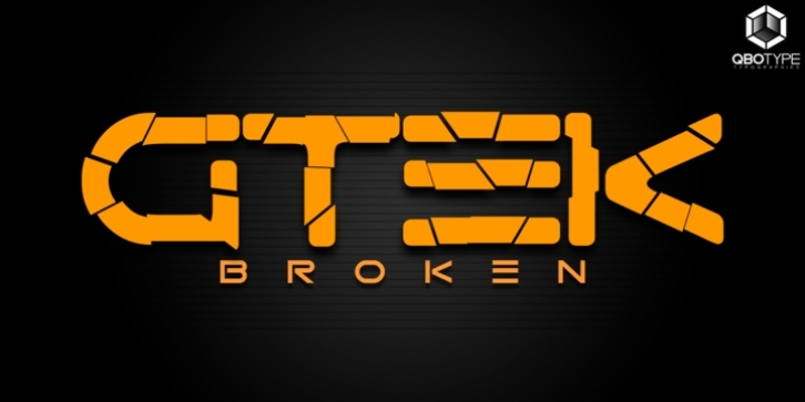 Gtek Broken font preview