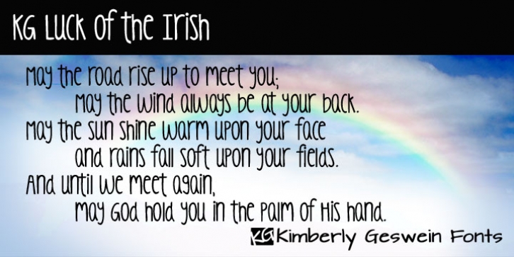 KG Luck Of The Irish font preview