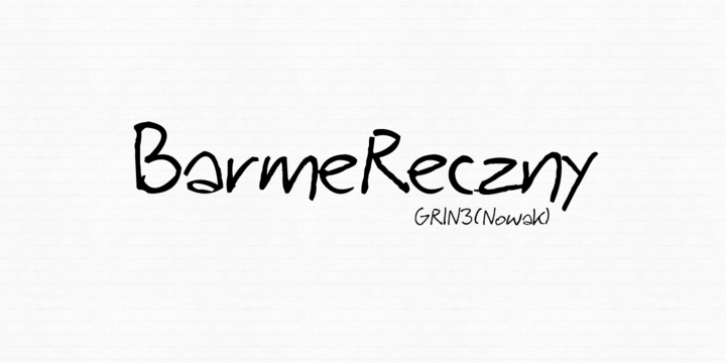 Barme Reczny font preview