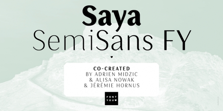Saya SemiSans FY font preview