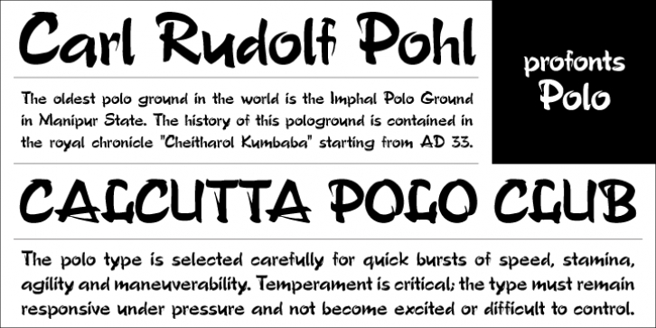 Polo font preview