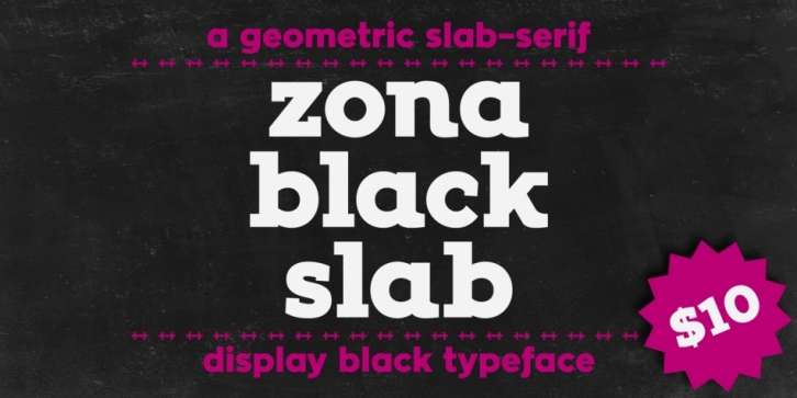 Zona Black Slab font preview