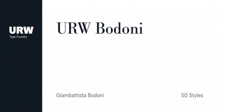 URW Bodoni font preview