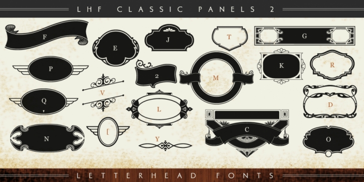 LHF Classic Panels 2 font preview