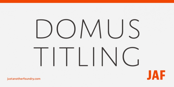 JAF Domus Titling font preview
