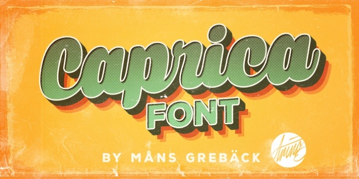 Caprica Script font preview