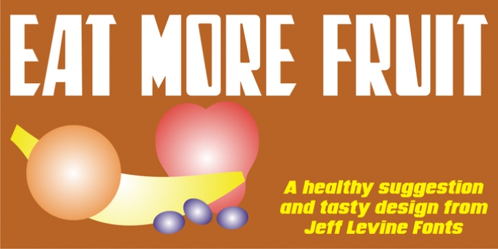 Eat More Fruit JNL font preview