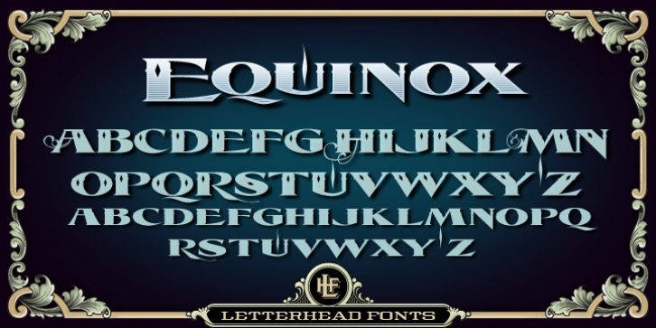 LHF Equinox font preview