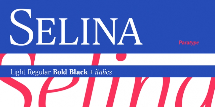 Selina font preview