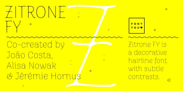 Zitrone FY font preview