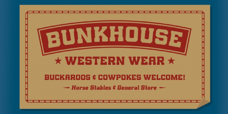 Bunkhouse font preview