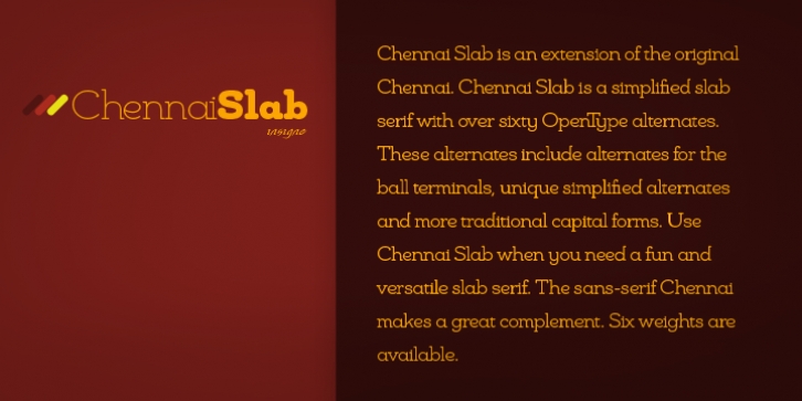 Chennai Slab font preview