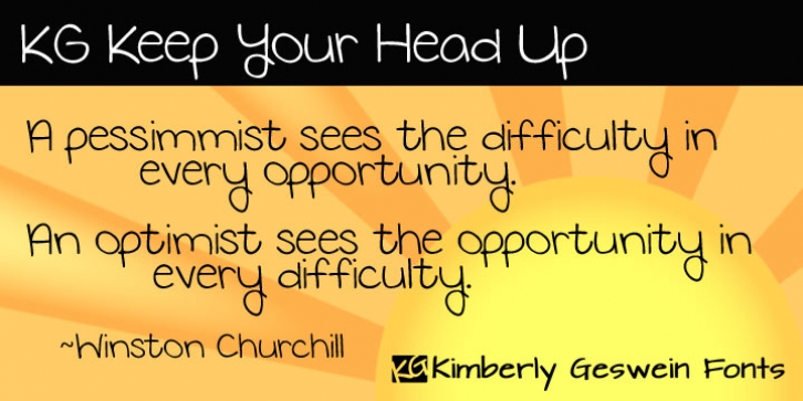 KG Keep Your Head Up font preview