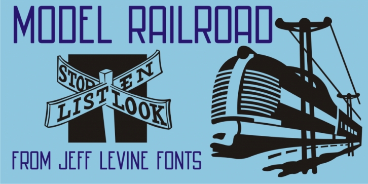 Model Railroad JNL font preview