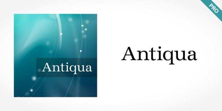 Antiqua Pro font preview