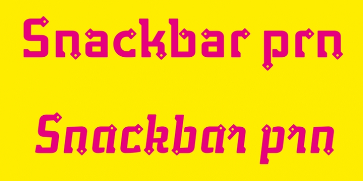 Ps Snackbar Prn font preview